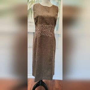 $149 NEW W. TAG OSCAR DE LA RENTA BEAUTIFUL FLORAL EMBROID DRESS US 16